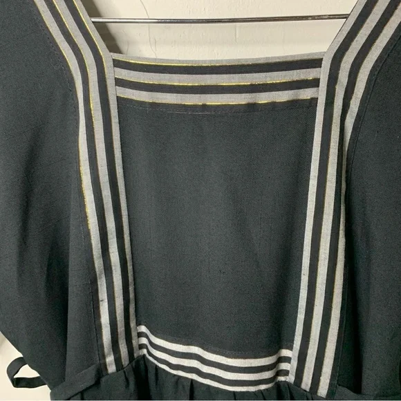 Vintage Square Neck Tie Side Boho Dress - Picture 11 of 15